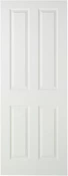 Wickes Stirling Internal Fire Door White Smooth Moulded 4 Panel 1981 x 762mm