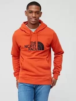 The North Face Drew Peak Pullover Hoodie - Orange , Brown, Size 2XL, Men