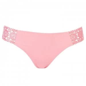 SoulCal Crochet Bikini Briefs Ladies - Coral
