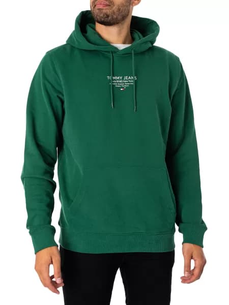 Tommy Jeans Regular Essential Graphic Pullover Hoodie Court Green XL