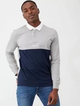 Jack & Jones Rugby Polo Shirt - Grey/Navy