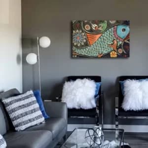 45702021C-023 Multicolor Decorative Canvas Painting