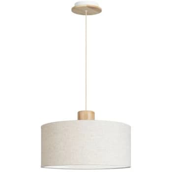 Forlight Lampa - Pendant E27 40W White, Imitation Wood