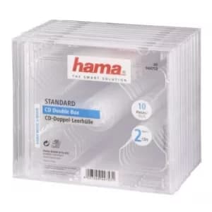 Hama Standard CD Double Jewel Case pack of 10 transparent