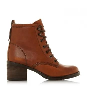 Dune London Patsie D Ankle Boots - Tan Leather
