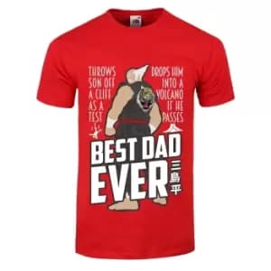 Grindstore Mens Best Dad Ever Red T-Shirt (L) (Red)