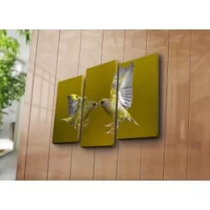 3NATPAT-11 Multicolor Decorative Canvas Painting (3 Pieces)