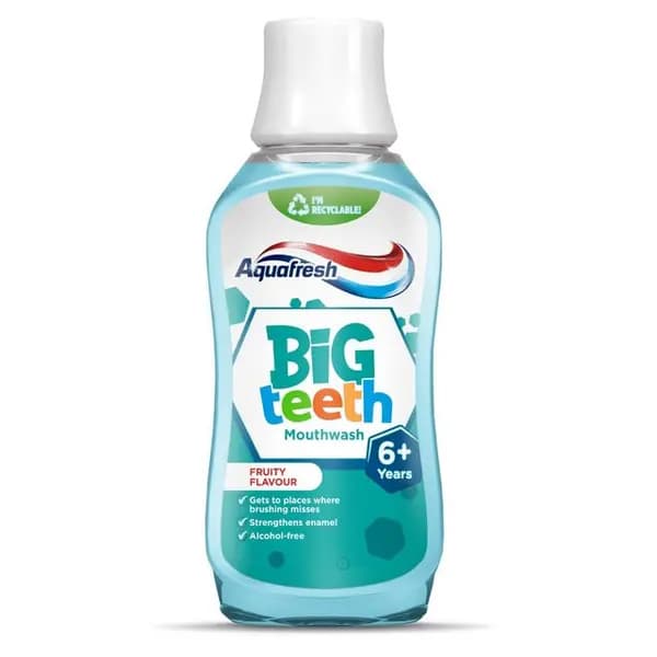 Aquafresh Big Teeth Fruity Flavour Mouthwash 300ml