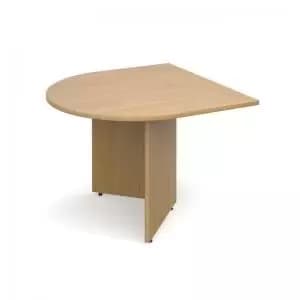 Arrow head leg radial extension table 1000mm x 1000mm - oak