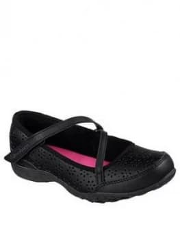 Skechers Breathe-Easy Mary Jane School Shoes - Black