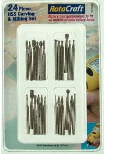 Rotacraft 24 piece HSS Carving and Milling Set - RC9004