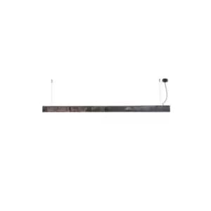 Nafplio Line Bar Light Aluminium-Difuser Black Rusty