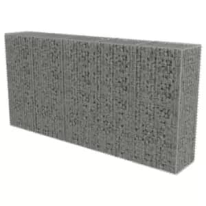Vidaxl Gabion Wall With Covers Galvanised Steel 300X50X150 Cm