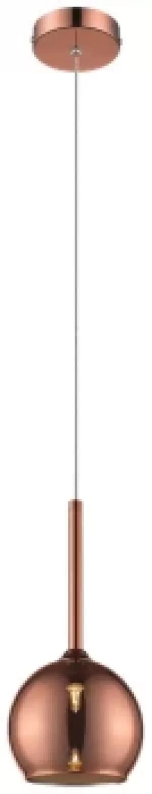 Spring Dome Ceiling Pendant Copper with Glass Shade, G9