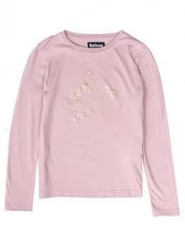 Barbour International Girls Long Sleeve Spade T-Shirt - Rose