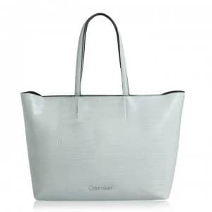 Calvin Klein Must Croc Tote Bag - PETAL GREEN LKC