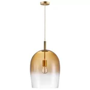 Uma 30cm Dome Pendant Ceiling Light Amber, E27