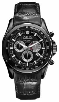 Roamer 220837 42 55 02 Rockshell Mark III Chrono Black Dial Watch