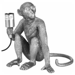 Ringo The Monkey Silver Table Lamp