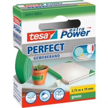 tesa 56341 Extra Power Fabric Tape - Green - 19mm x 2.75m