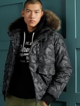 Superdry Everest Bomber Jacket - Grey Size M Men