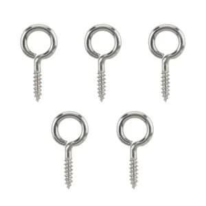 BQ Nickel Effect Metal Screw Eye Pack of 25