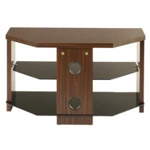 TTAP MON 800 WAL Montreal 800mm TV Stand in Walnut with Black Glass