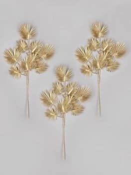 Gisela Graham Set Of 3 Palm Leaf Spray Tree Picks