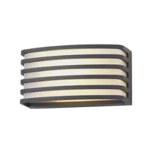 Luminosa Lighting - Luminosa Kiantone Outdoor Wall Lamp, E27, IP54, Anthracite, Opal pc Shade