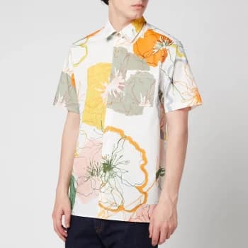 Ted Baker Mens Knittin Short Sleeve Shirt - White - 4/L