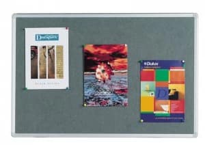 Q Connect Noticebrd 1200x900mm Alum Gry