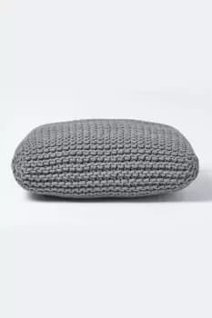 Square Cotton Knitted Pouffe Floor Cushion