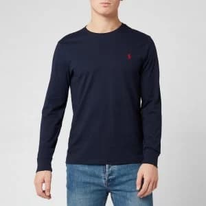 Polo Ralph Lauren Mens Long Sleeve Basic Cotton Top - Ink - L