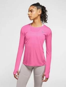 Nike Running Long Sleeve Miler Top - Pink