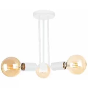Netlighting Venna Multi Arm Semi Flush Ceiling Light White, 25cm, 3x E27