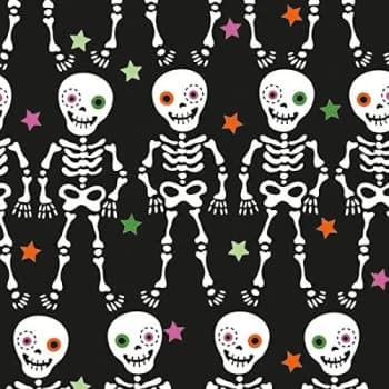 Duni Skeletons Black Napkins - 33cm 3ply - 20s