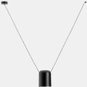 Attic Aluminum pendant matt Black 1 bulb 75cm