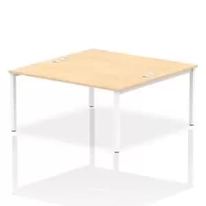 Impulse Bench B2B 2 Person 1600 White Frame Office Bench Desk Maple