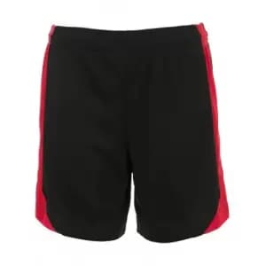 SOLS Mens Olimpico Football Shorts (M) (Black/Red)