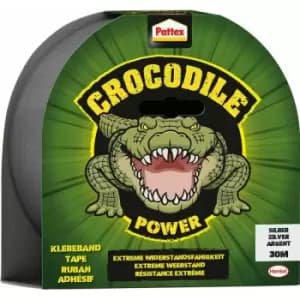 Pattex Crocodile Klebeband silber 30m