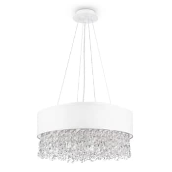 Manfred Ceiling Lamp White & Crystal, 6 Light, E14