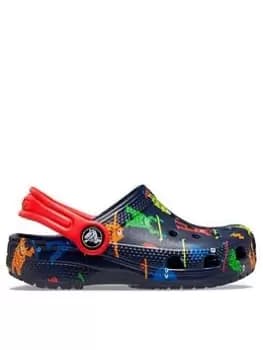 Crocs Classic Clog Toddler - Easy Icon, Navy Multi, Size 5 Younger