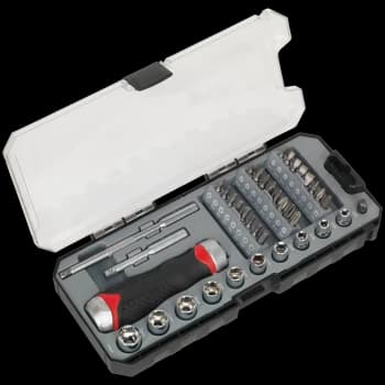 Sealey 38 Piece Fine Tooth Ratchet Screwdriver Accessory Set