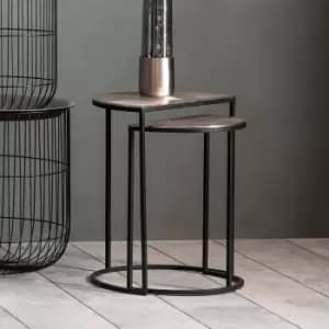 Gallery Outdoor Set of 2 Hudson Living Delfin Side Tables