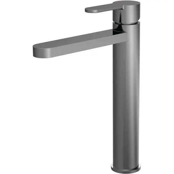 Nuie Arvan High-rise Mono Basin Mixer (no Waste) - Brushed Gun Metal