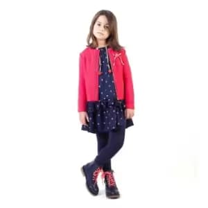 Billieblush Girls Navy printed viscose dress - Blue