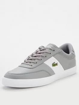 Lacoste Court-Master Leather Trainers - Grey, Size 10, Men