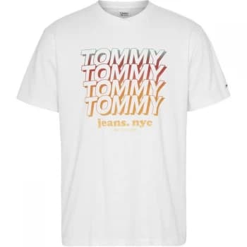 Tommy Jeans Repeat Logo T Shirt - White