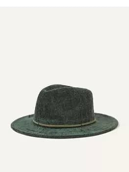 Accessorize Chenille Packable Fedora, Green, Women