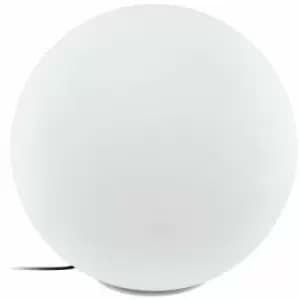 Loops - IP65 Outdoor Garden Ball Light White Plastic 1 x 40W E27 Bulb 600mm Globe